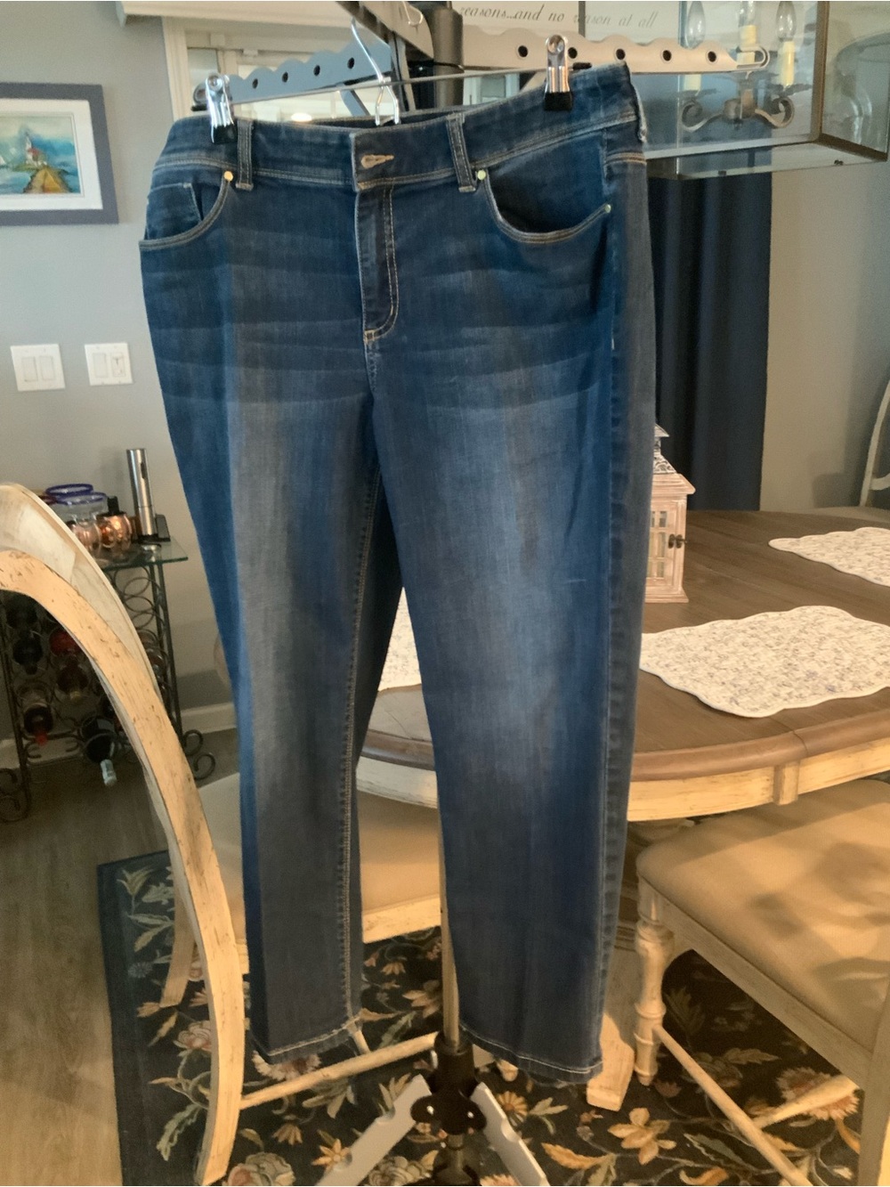 Chico’s Platinum Size 1.5 Women's Blue Stretch Ankle Jeans